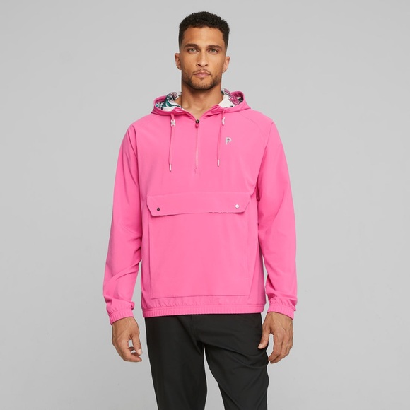NWT Puma x PTC Anorak Golf Jacket Size XXL Pink - Picture 1 of 8